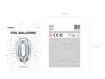 Picture of FOIL BALLOON NUMBER 0 SILVER 16 INCH